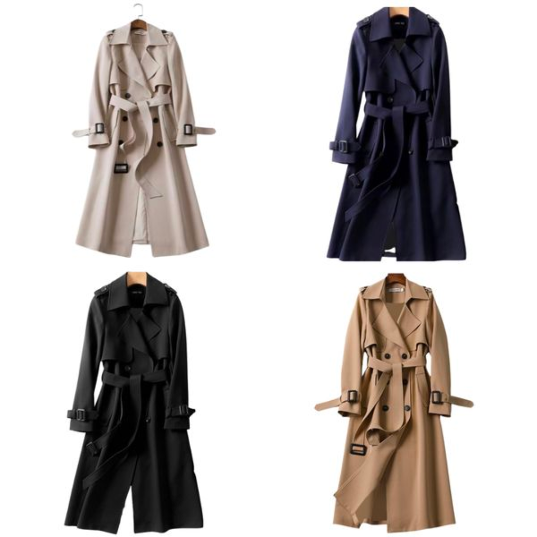Women's mid-length trench coat