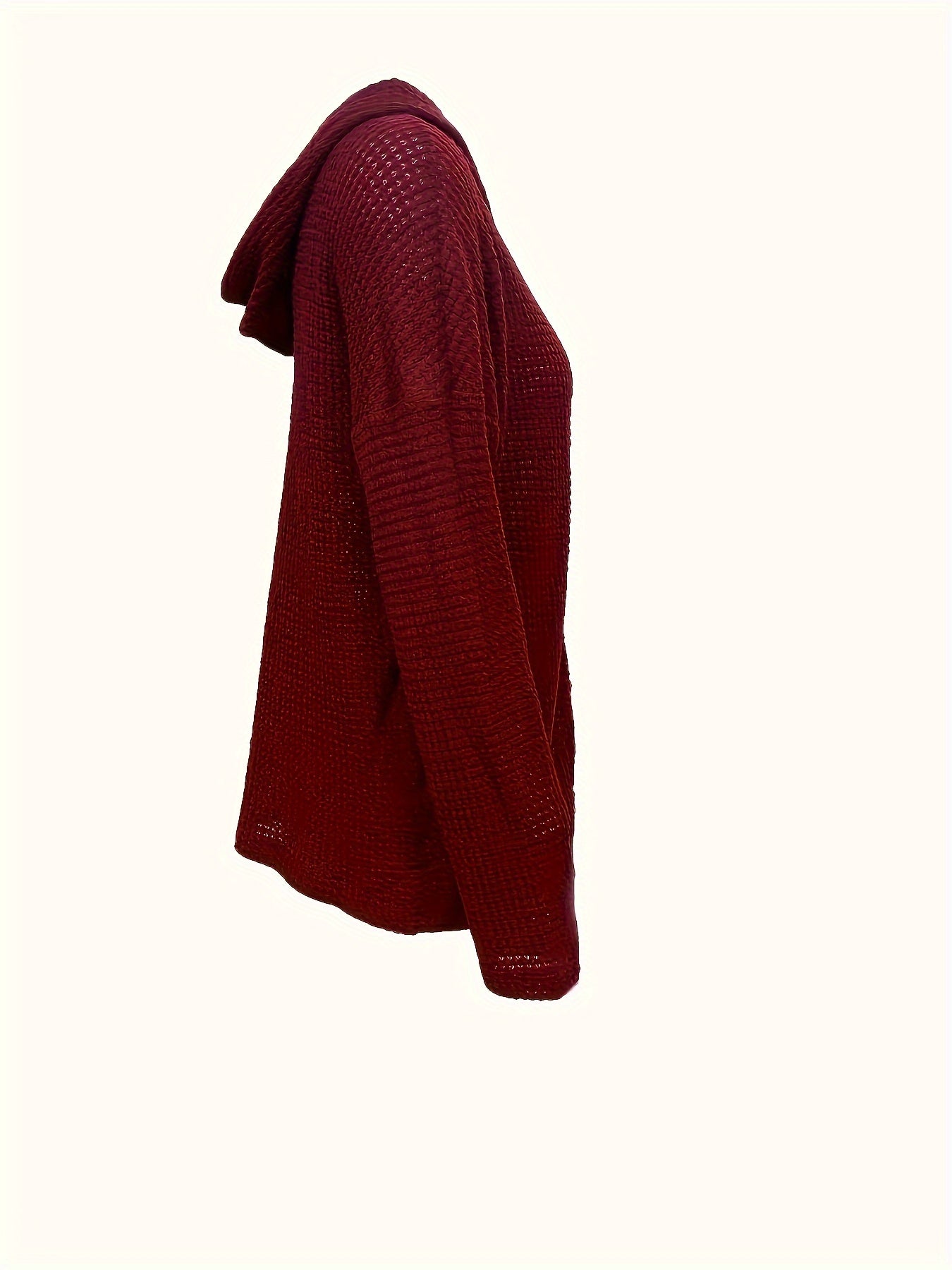 Women's solid color hooded drawstring zipper jacket