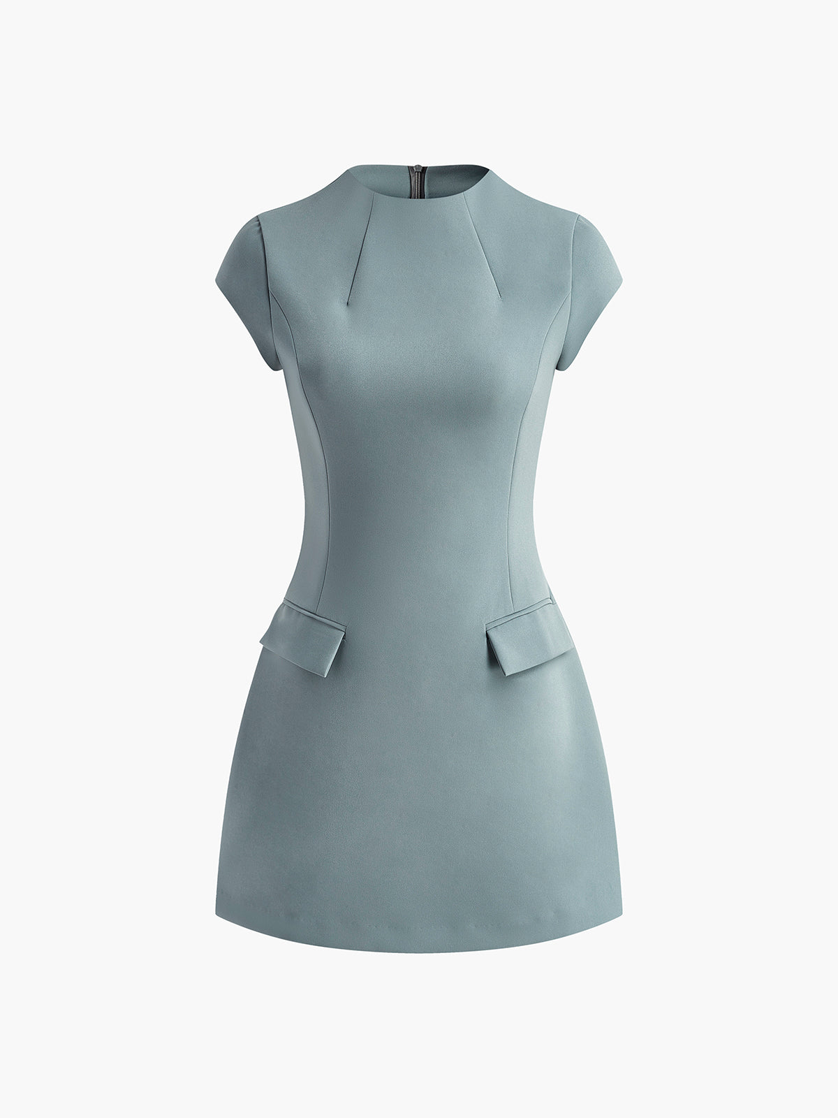 Women's round neck waist-slim dress