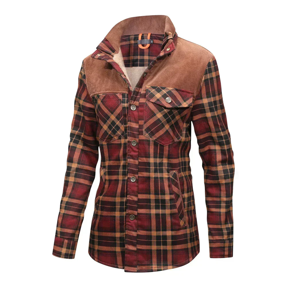 Cozy flannel women's single breasted jacket