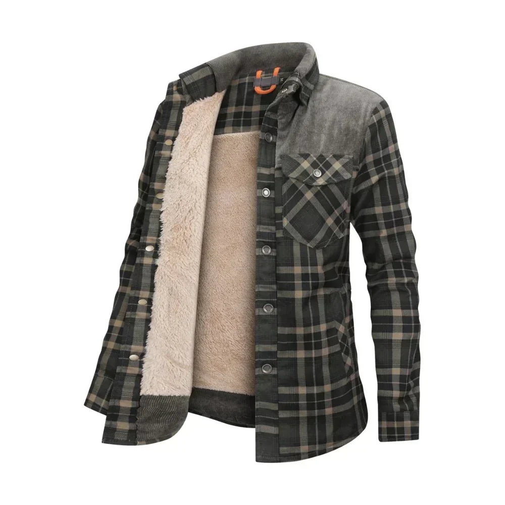 Cozy flannel women's single breasted jacket