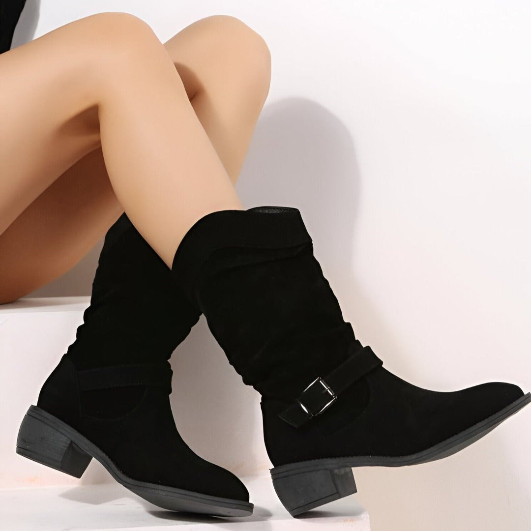 Casual plush boots for cozy outings