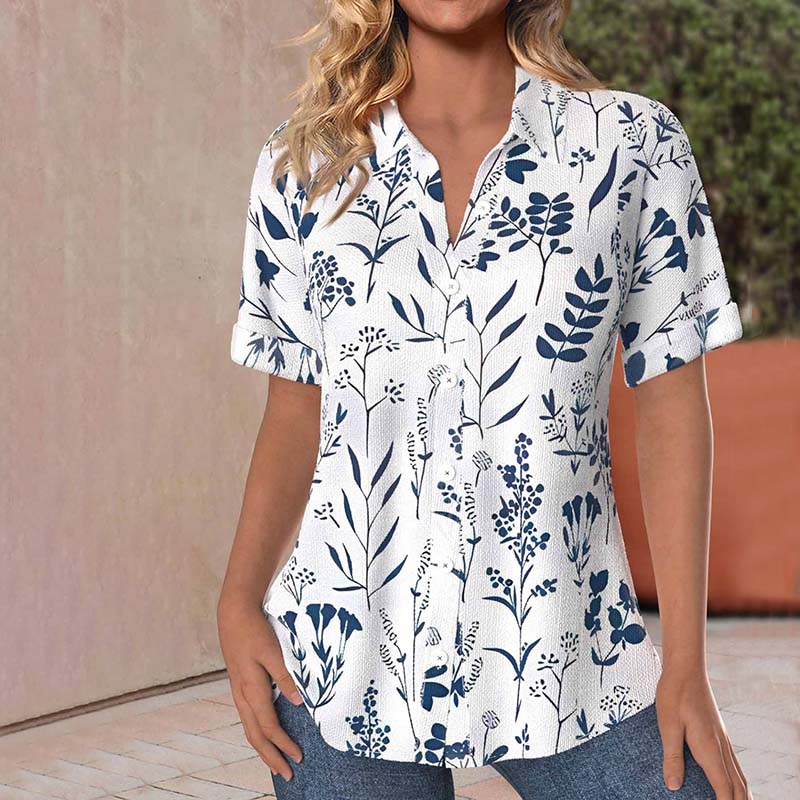 Casual printed blouse for women