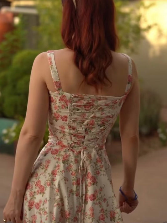 Women's sleeveless floral midi sundress