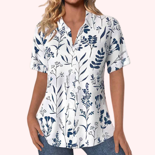 Casual printed blouse for women